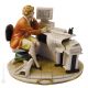 GEÓMETRO Figura figura Capodimonte porcelana hecha a mano Made in Italy