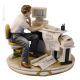 GEÓMETRO Figura figura Capodimonte porcelana hecha a mano Made in Italy