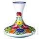 DECANTER POLICROMO FIORACCIO para agua o vino Cerámica Castelli hecha a mano auténtica Abruzzo Made in Italy