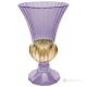 Auténtico jarrón decorativo moderno pintado a mano fabricado en cristal de calidad superior.-Morado
