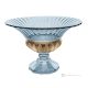 Centro de mesa ADA pintado a mano, auténtico y moderno decorativo en vidrio de calidad superior.-Azul