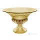 Auténtico centro de mesa decorativo moderno pintado a mano en cristal de calidad superior.-Amarillo