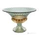 Centro de mesa ADA pintado a mano, auténtico y moderno decorativo en vidrio de calidad superior.-Verde