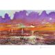 ALBA SALENTINA Pintura acrílica moderna sobre lienzo Made in Italy 