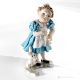 ALICE Estatuilla de Capodimonte de cuento de hadas, gracia y magia italiana en porcelana.
