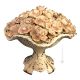 ROSAS Centro de mesa artístico de cerámica estilo barroco con detalle en oro de 24k Made in Italy