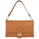 ROMINA bolso de mano y bandolera para mujer, piel auténtica artesanal en color naranja