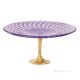 Plato ASTRA, centro de mesa con detalle de pan de oro, cristal de calidad superior pintado a mano.