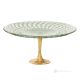 Plato, centro de mesa con detalle de pan de oro, cristal de calidad superior pintado a mano.