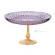 Plato ASTRA, centro de mesa con detalle de pan de oro, cristal de calidad superior pintado a mano.