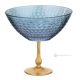 Cuenco ASTRA, centro de mesa con detalle de pan de oro, cristal de calidad superior pintado a mano.