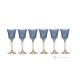 Set de 6 auténticas copas de vino con pie pintadas a mano en cristal de calidad superior.