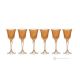 Set de 6 auténticas copas de vino con pie pintadas a mano en cristal de calidad superior.