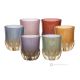 Set de 6 auténticos vasos de agua modernos pintados a mano en cristal de calidad superior.