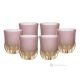 Set de 6 auténticos vasos de agua modernos pintados a mano en cristal de calidad superior.