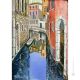 CANAL DE VENECIA Pintura acrílica moderna sobre lienzo Made in Italy 