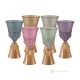 Set de 6 auténticas copas de vino con pie pintadas a mano en cristal de calidad superior.
