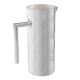 JARRA CON ASA DE BOTÓN Jarra Decantador Vino Agua Especial Chapado en Plata Martillado a Mano Made in Italy *1,3l