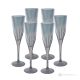 Set de 6 auténticas copas flauta pintadas a mano en cristal de calidad superior.
