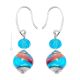 PENDIENTES AURORA bisutería artística cuentas de cristal de Murano con plata 925 auténtica hecha a mano Made in Italy