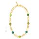 COLLAR FIORATO ORO bisutería artística collares collares cuentas de cristal de Murano con oro de 18k auténtico hecho a mano Made in Italy