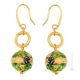 PENDIENTES DE ORO FIORATO bisutería artística cuentas de cristal de Murano con oro de 18 quilates auténtico hecho a mano Made in Italy