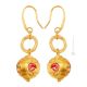 PENDIENTES FIORATO DE ORO bisutería artística cuentas de cristal de Murano con oro de 18 quilates auténtico hecho a mano Made in Italy