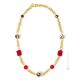 COLLAR DIVERTIDO bisutería artística collares collares cuentas de cristal de Murano con oro de 18k hecho a mano auténtico Made in Italy