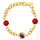 FUNNY BRACELET pulsera de bisutería artística con cuentas de cristal de Murano y oro de 18 quilates auténtico hecho a mano Made in Italy