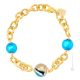 FUNNY BRACELET pulsera de bisutería artística con cuentas de cristal de Murano y oro de 18 quilates auténtico hecho a mano Made in Italy