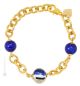FUNNY BRACELET pulsera de bisutería artística con cuentas de cristal de Murano y oro de 18 quilates auténtico hecho a mano Made in Italy