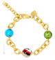 FUNNY BRACELET pulsera de bisutería artística con cuentas de cristal de Murano y oro de 18 quilates auténtico hecho a mano Made in Italy