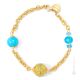 PULSERA DE ENCAJE bisutería artística pulsera de perlas de cristal de Murano con oro de 18k auténtico hecho a mano Made in Italy