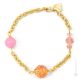 PULSERA DE ENCAJE bisutería artística pulsera de perlas de cristal de Murano con oro de 18k auténtico hecho a mano Made in Italy