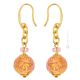 PENDIENTES DE ENCAJE bisutería artística cuentas de cristal de Murano con oro de 18 quilates auténtico hecho a mano Made in Italy