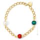 DENISE BRACELET bisutería artística pulsera de perlas de cristal de Murano con plata 925 auténtica hecha a mano Made in Italy