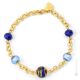 PULSERA BANDA DE ORO bisutería artística pulsera de perlas de cristal de Murano con oro de 18k auténtico hecho a mano Made in Italy