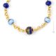 COLLAR BANDA DE ORO bisutería artística collares collares cuentas de cristal de Murano con oro de 18k hecho a mano auténtico Made in Italy