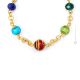 COLLAR BANDA DE ORO bisutería artística collares collares cuentas de cristal de Murano con oro de 18k hecho a mano auténtico Made in Italy