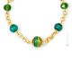 COLLAR BANDA DE ORO bisutería artística collares collares cuentas de cristal de Murano con oro de 18k hecho a mano auténtico Made in Italy