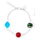 PULSERA AURORA bisutería artística pulsera de perlas de cristal de Murano con plata 925 auténtica hecha a mano Made in Italy