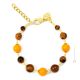 SCRIGNO BRACELET pulsera de bisutería artística con cuentas de cristal de Murano y ojo de tigre auténtica hecha a mano Made in Italy