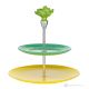 POSTRES Soporte para postres y frutas en cristal pintado a mano de calidad superior.
