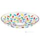 LAURUS Auténtico centro de mesa decorativo moderno pintado a mano en cristal de calidad superior.