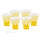 FUSION Set de 6 copas de licor auténticas pintadas a mano en cristal de calidad superior.