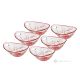 Set de 6 copas de postre de diseño moderno en cristal pintado a mano de calidad superior.