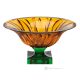 FUEGO Auténtico centro de mesa decorativo moderno pintado a mano en cristal de calidad superior.