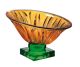 FUEGO Auténtico centro de mesa decorativo moderno pintado a mano en cristal de calidad superior.