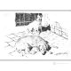 LOS PERROS GUARDIANES Dibujo con bolígrafo sobre lienzo moderno Made in Italy 