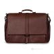 GEORGE Bolsos de oficina maletín de trabajo de hombro bolso de hombre profesional cuero marrón real hecho a mano